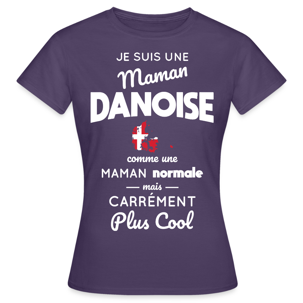 T-shirt Femme - Maman Danoise plus cool - violet foncé