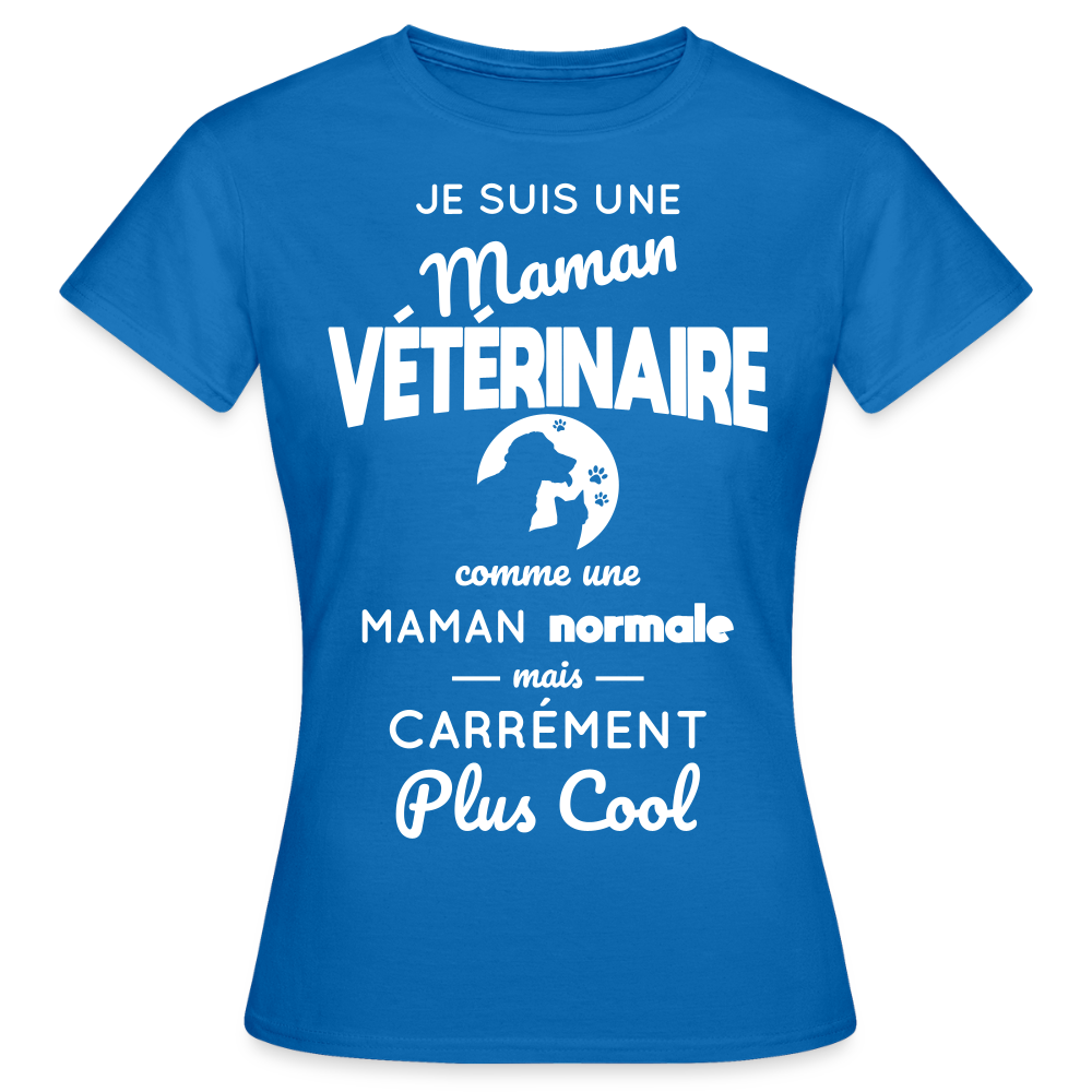 T-shirt Femme - Maman vétérinaire plus cool - bleu royal