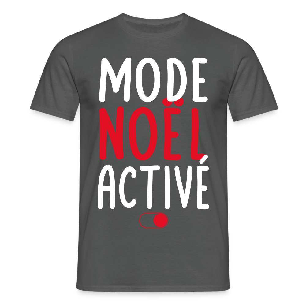 T-shirt Homme - Mode Noël activé - charbon