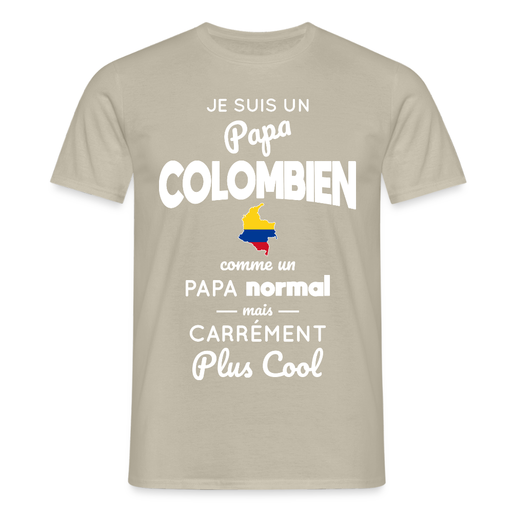 T-shirt Homme - Papa Colombien Plus Cool - beige sable