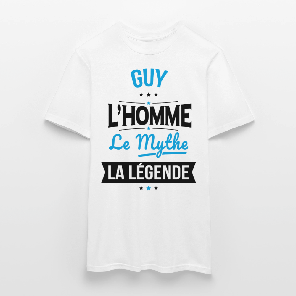 T-shirt Homme - Guy - l'Homme - le Mythe - la Légende - blanc