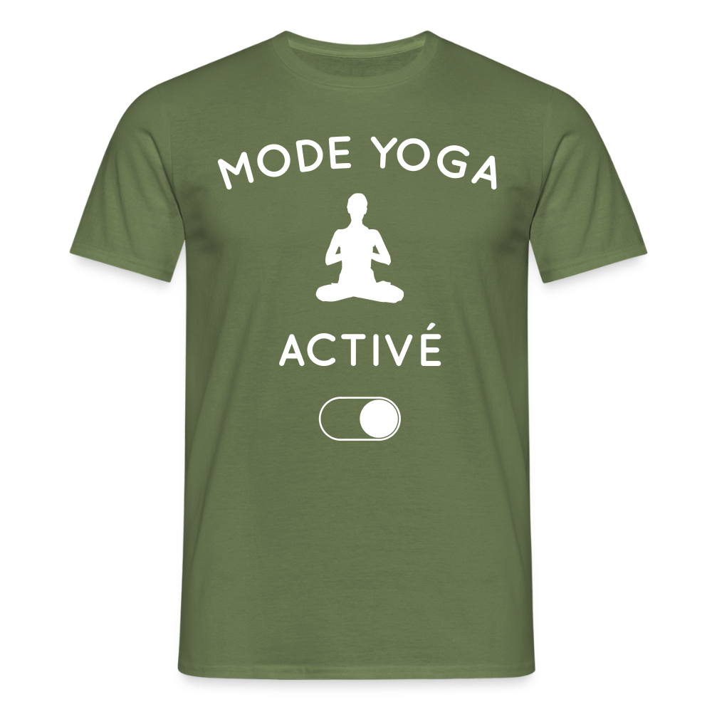 T-shirt Homme - Mode yoga activé - vert militaire