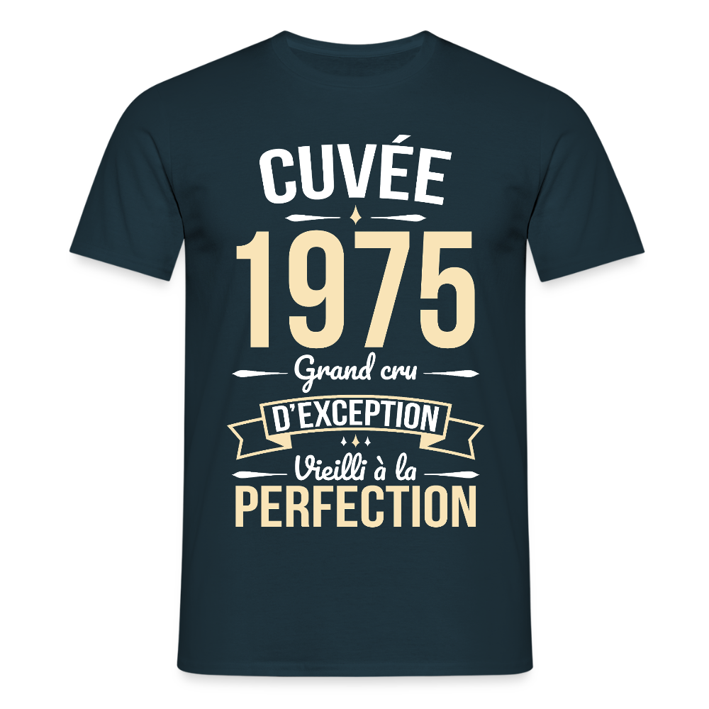 T-shirt Homme - Anniversaire 50 Ans - Cuvée 1975 - marine