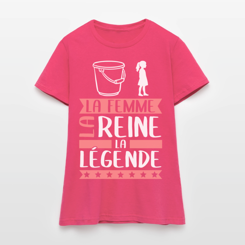 T-shirt femme Sophie rébus – La femme, la reine, la légende - rose azalée