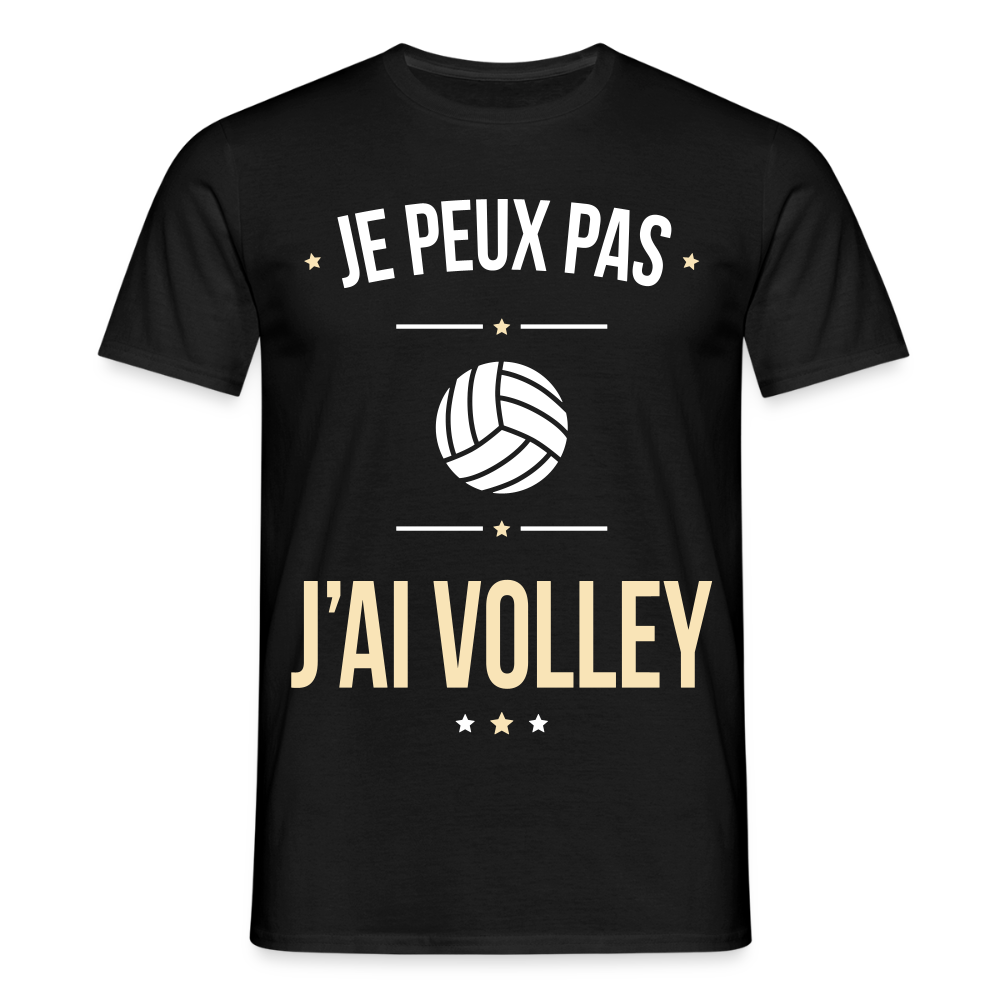 T-shirt Homme - Je peux pas j'ai Volley - noir