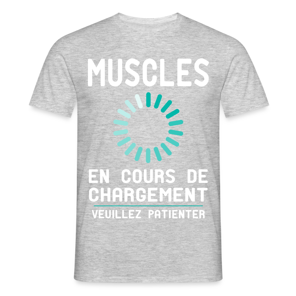 T-shirt Homme - Muscles en cours de chargement - gris chiné