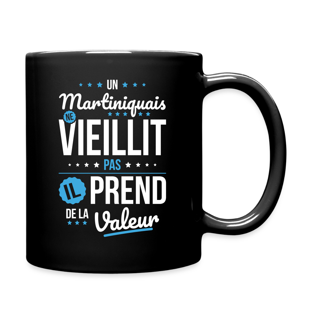 Mug uni - Un Martiniquais ne vieillit pas - noir