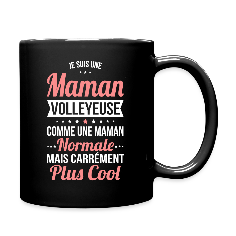Mug uni - Maman volleyeuse plus cool - noir