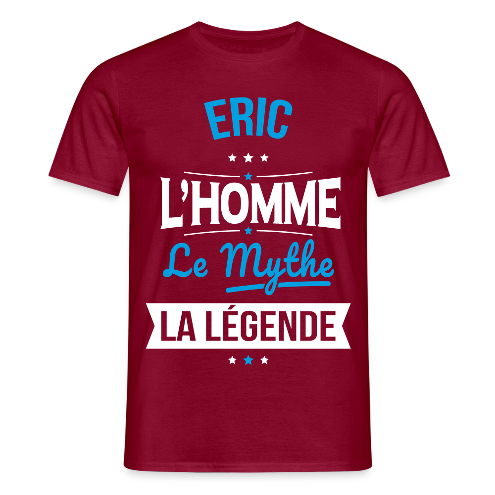 T-shirt Homme - Eric - l'Homme - le Mythe - la Légende - rouge brique
