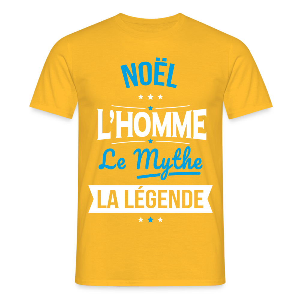 T-shirt Homme - Noël - l'Homme - le Mythe - la Légende - jaune