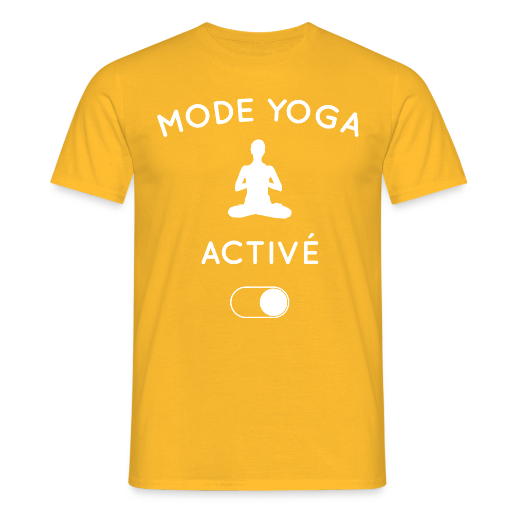 T-shirt Homme - Mode yoga activé - jaune