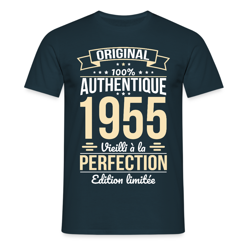 T-shirt Homme - Anniversaire 70 Ans - Original 1955 - marine