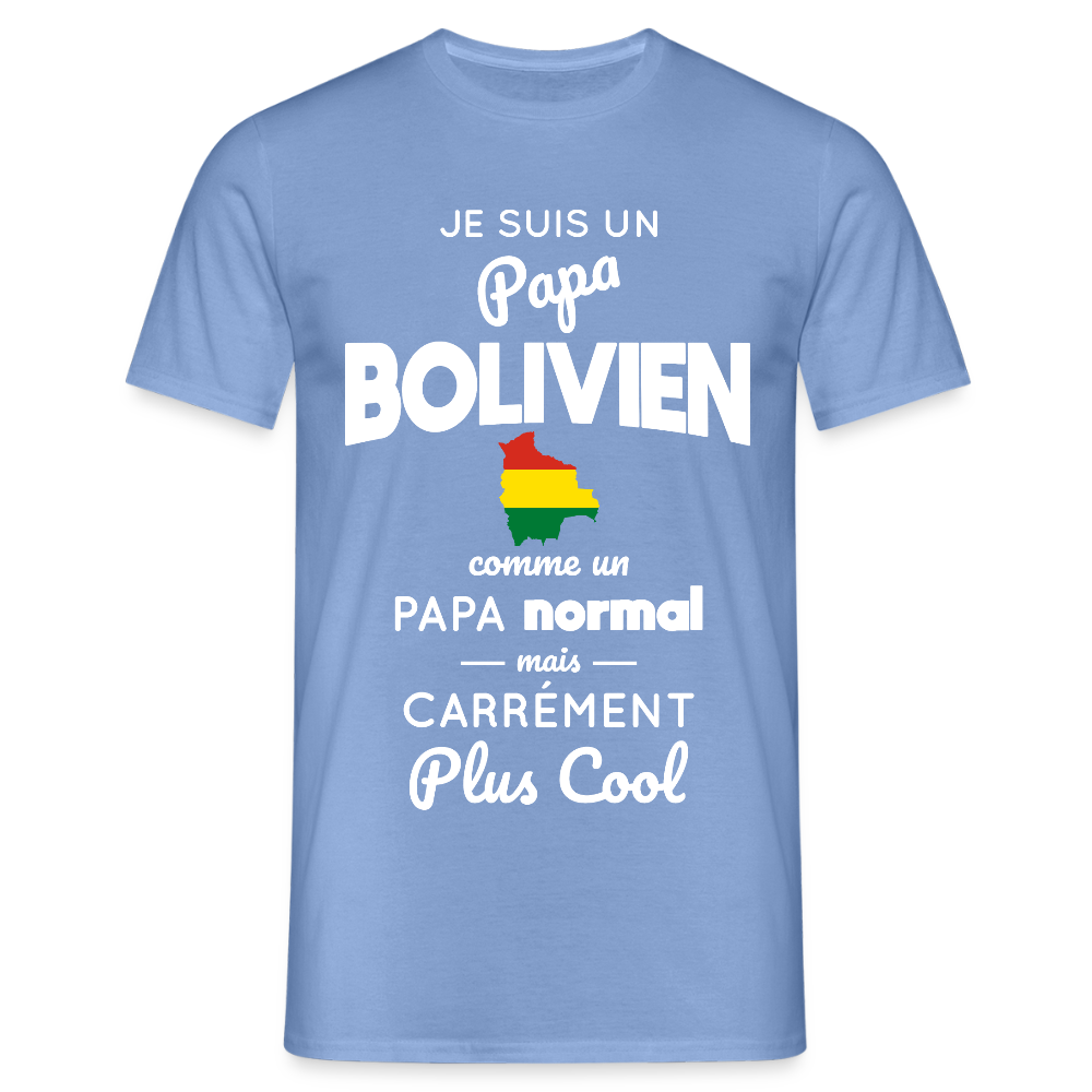 T-shirt Homme - Papa Bolivien Plus Cool - carolina blue