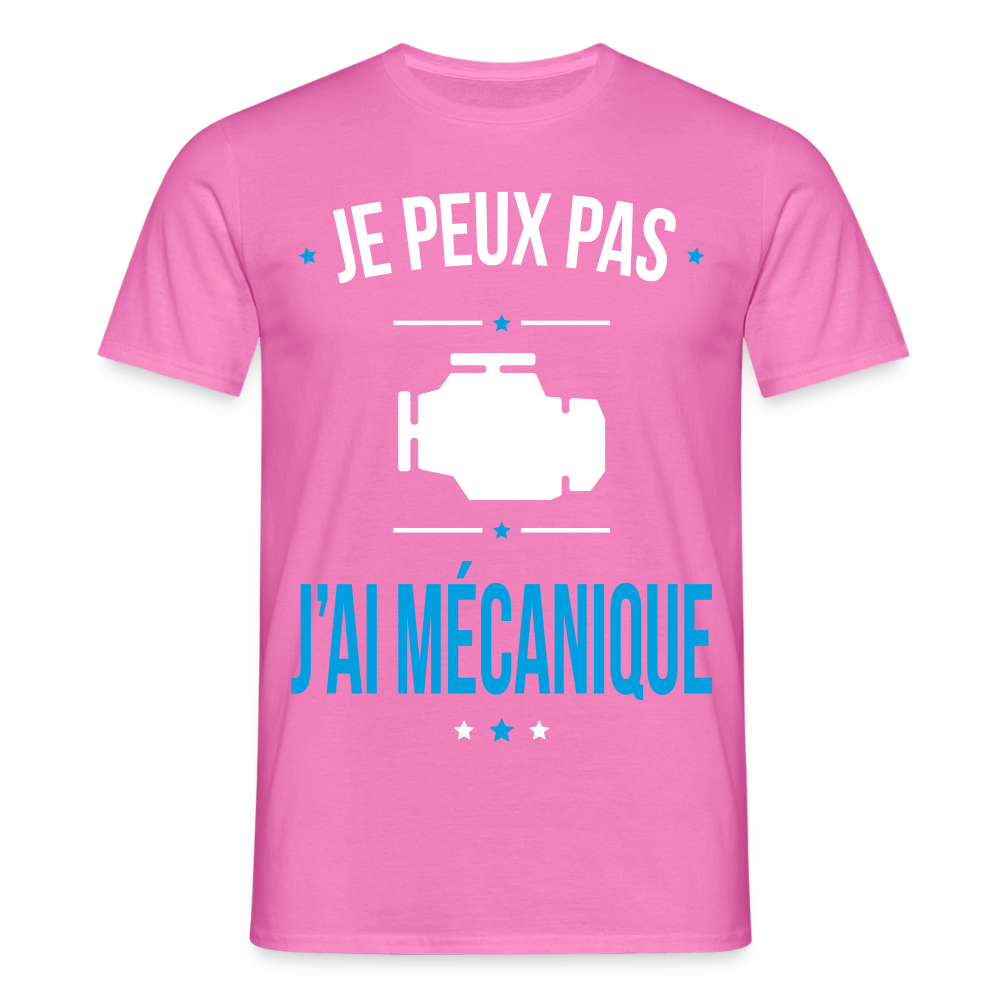 T-shirt Homme - Je peux pas j'ai Mécanique - rose