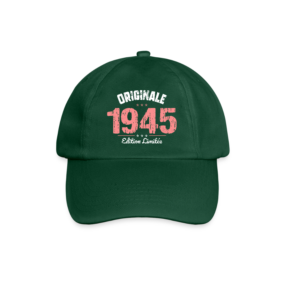 Casquette classique - Anniversaire 81 Ans - Originale 1945 - vert bouteille