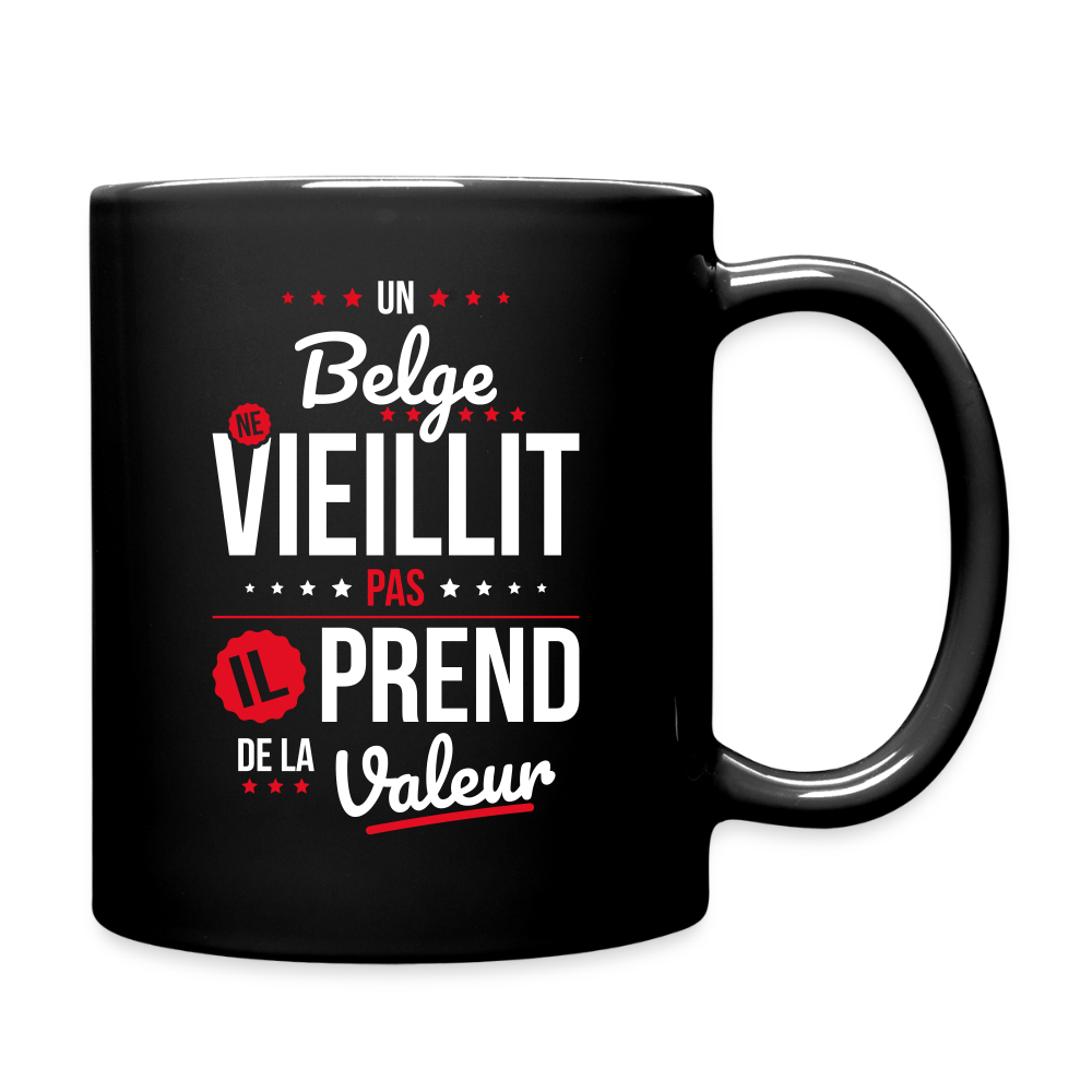 Mug uni - Un Belge ne vieillit pas - noir
