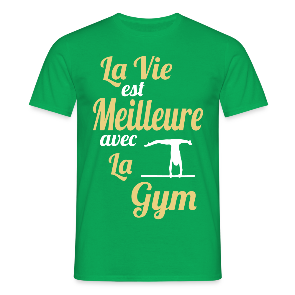 T-shirt Homme - La vie est meilleure avec la gym - vert