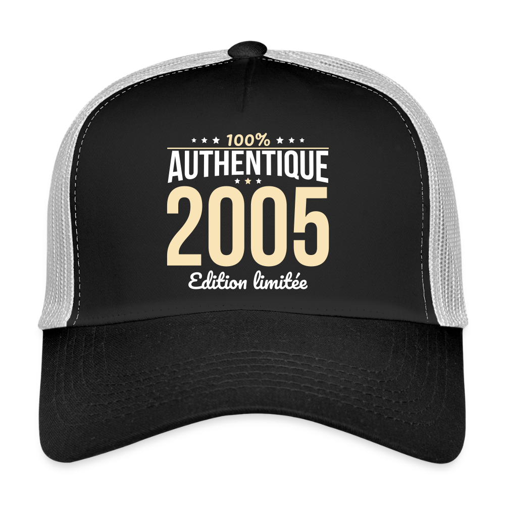 Casquette Trucker - Anniversaire 20 Ans - 100% Authentique 2005 - noir/gris pierre