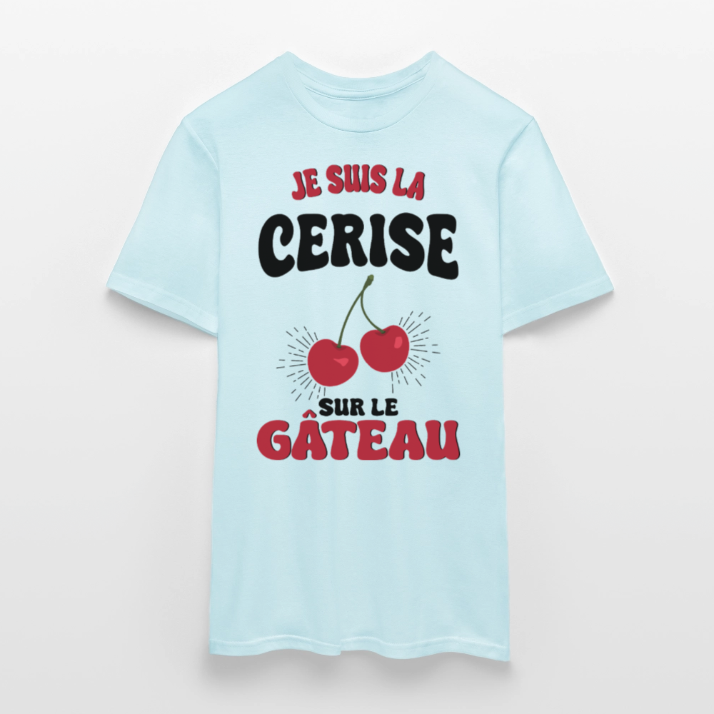 T-shirt Homme - Je suis la cerise sur le gâteau - ciel