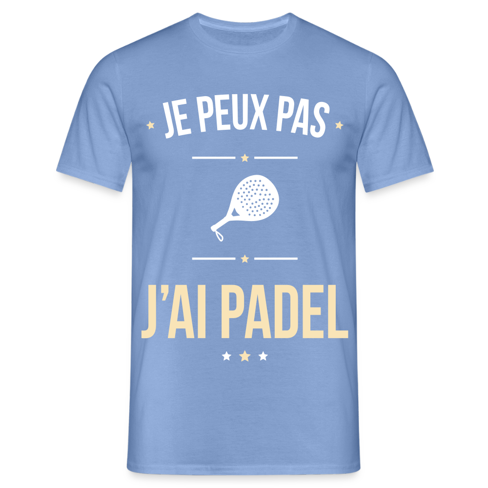 T-shirt Homme - Je peux pas j'ai Padel - carolina blue