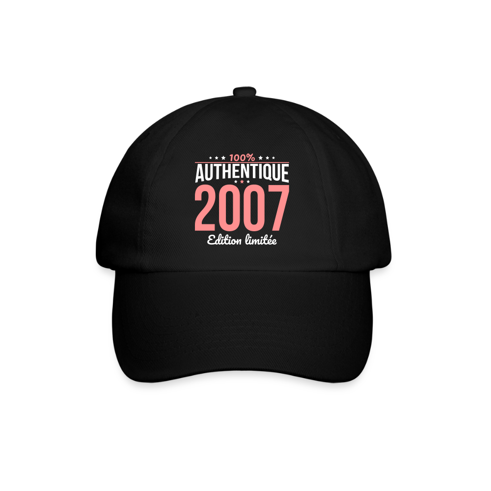 Casquette classique - Anniversaire 18 Ans - 100% Authentique 2007 - noir/noir