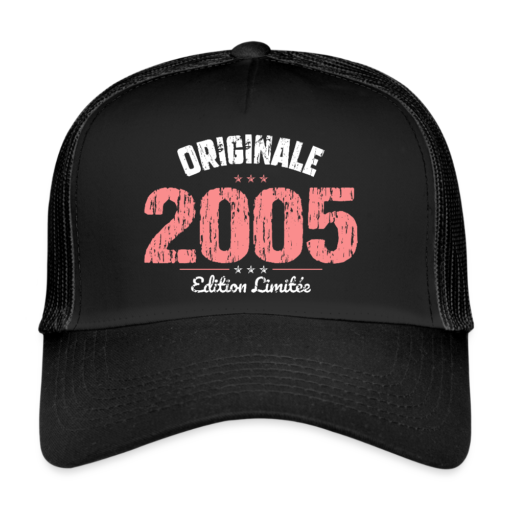 Casquette Trucker - Anniversaire 20 Ans - Originale 2005 - noir/noir