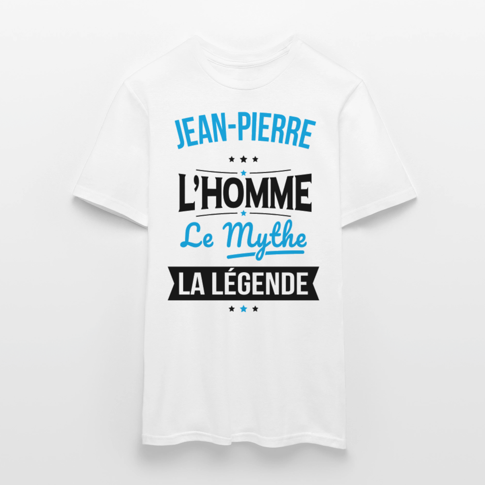 T-shirt Homme - Jean-Pierre - l'Homme - le Mythe - la Légende - blanc
