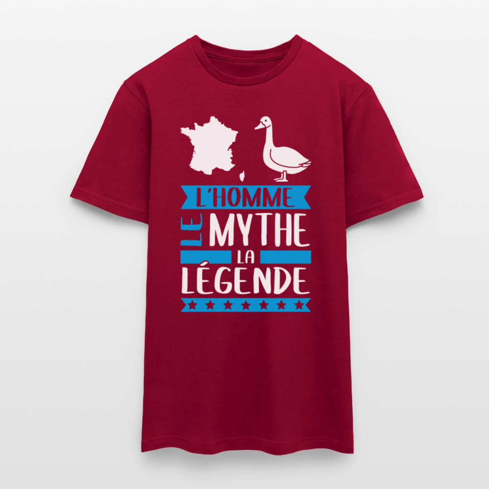 T-shirt homme François rébus – L’homme, le mythe, la légende - rouge brique