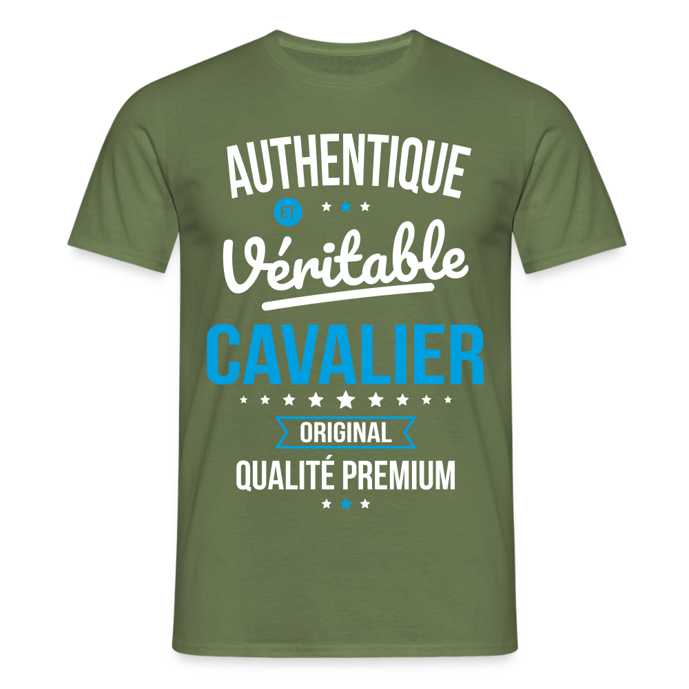 T-shirt Homme - Authentique et véritable Cavalier - vert militaire