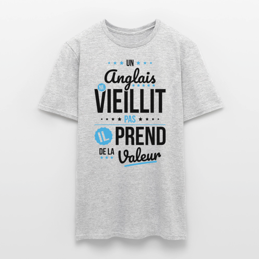 T-shirt Homme - Un Anglais ne vieillit pas - gris chiné