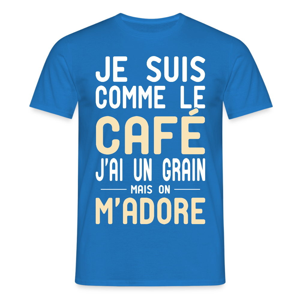 T-shirt Homme - J'ai un grain - Cadeau Humour - bleu royal