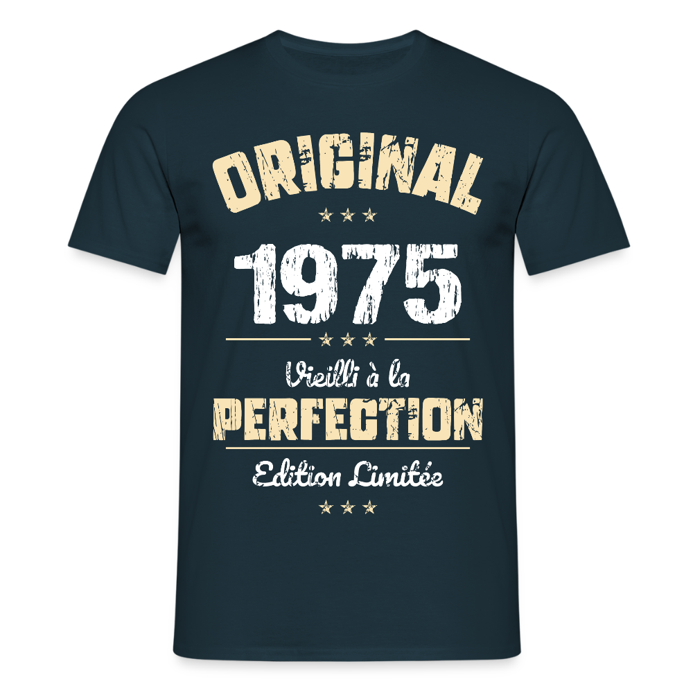 T-shirt Homme - Anniversaire 50 Ans - Original 1975 - marine