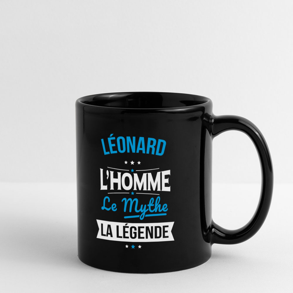 Mug uni - Léonard - l'Homme - le Mythe - la Légende - noir