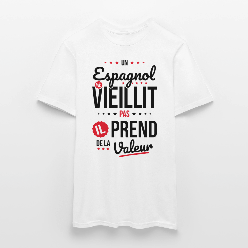 T-shirt Homme - Un Espagnol ne vieillit pas - blanc
