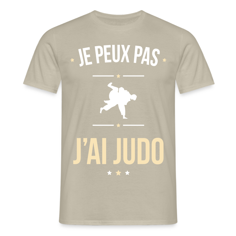 T-shirt Homme - Je peux pas j'ai Judo - beige sable