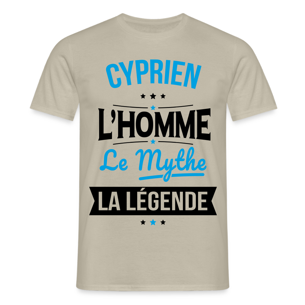 T-shirt Homme - Cyprien - l'Homme - le Mythe - la Légende - beige sable