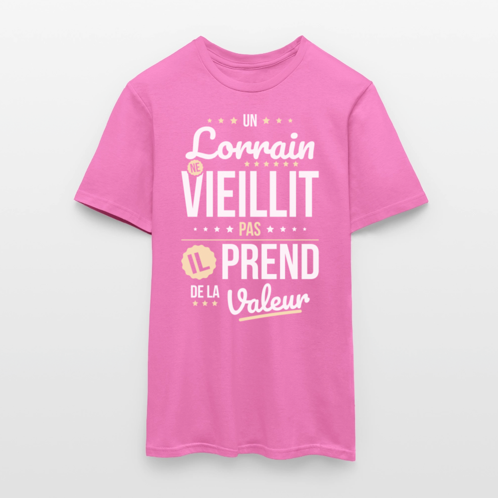 T-shirt Homme - Un Lorrain ne vieillit pas - rose