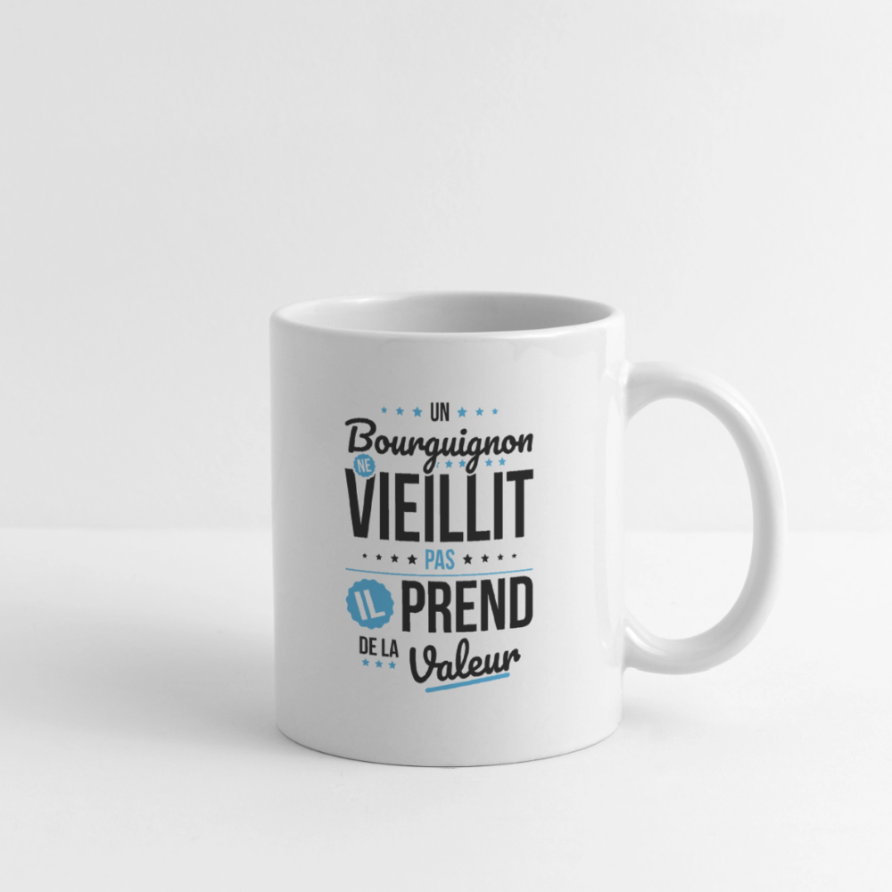 Mug blanc - Un Bourguignon ne vieillit pas - blanc