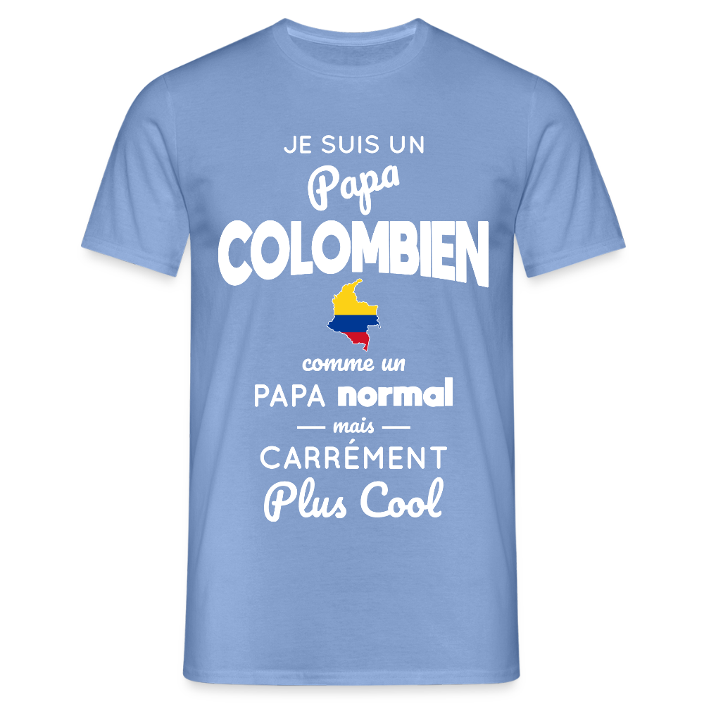 T-shirt Homme - Papa Colombien Plus Cool - carolina blue