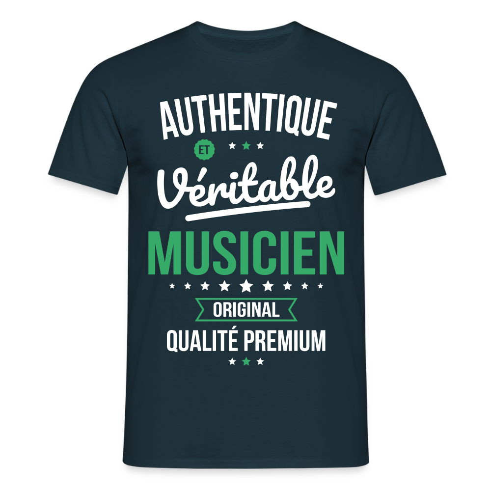 T-shirt Homme - Authentique et véritable Musicien - marine
