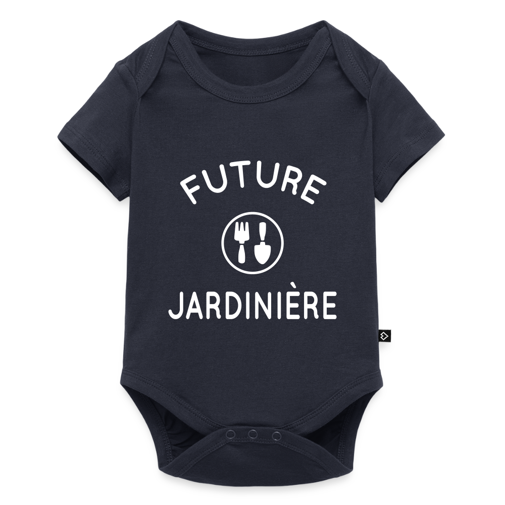 Body Bébé bio manches courtes - Future jardinière - bleu marine
