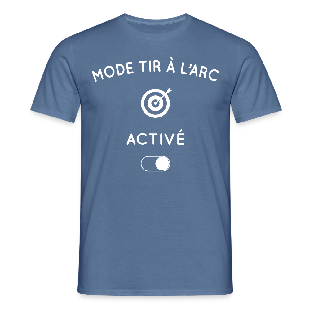 T-shirt Homme - Mode tir à l'arc activé - bleu pigeon