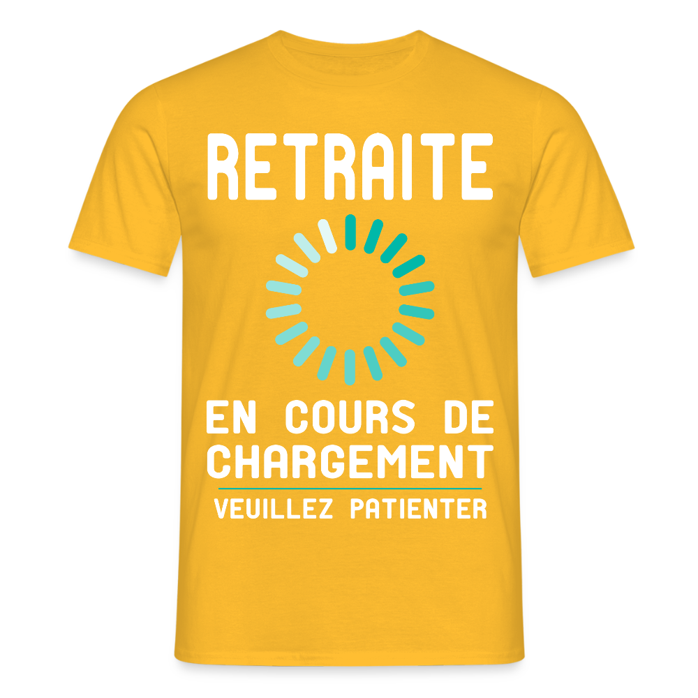 T-shirt Homme - Retraite en cours de chargement - jaune