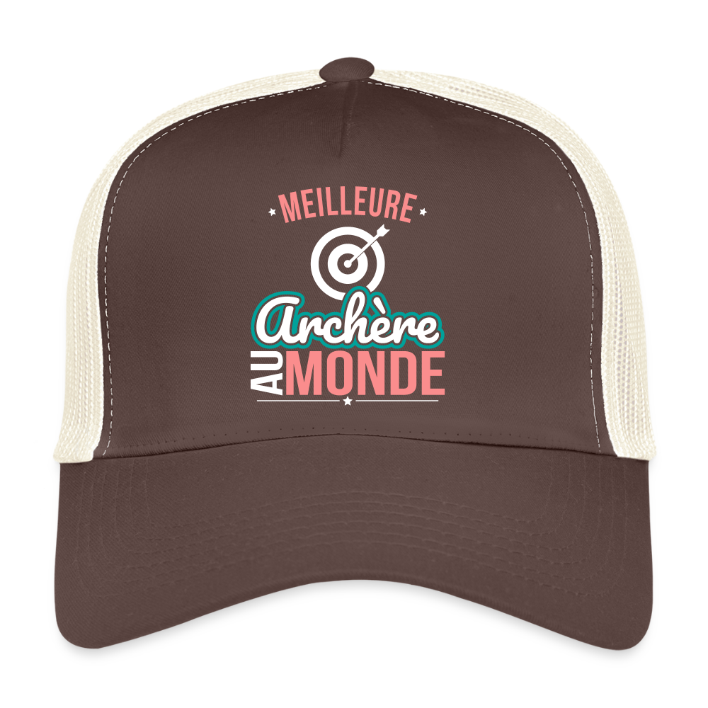Casquette Trucker - Meilleure archère au monde - marron/beige