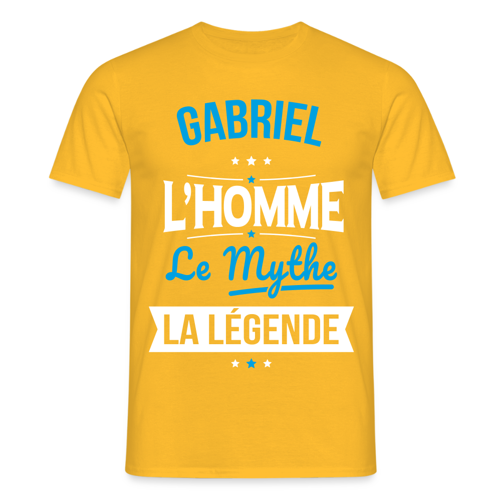 T-shirt Homme - Gabriel - l'Homme - le Mythe - la Légende - jaune