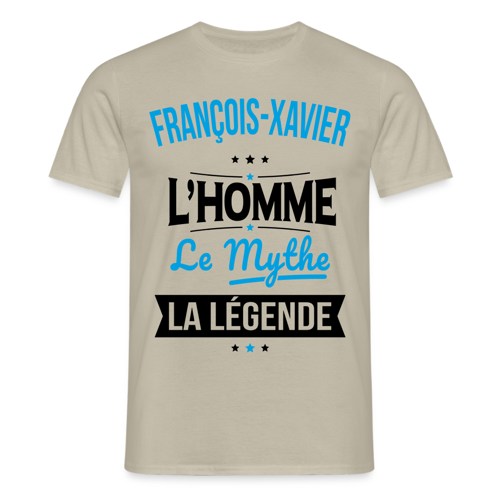 T-shirt Homme - François-Xavier - l'Homme - le Mythe - la Légende - beige sable