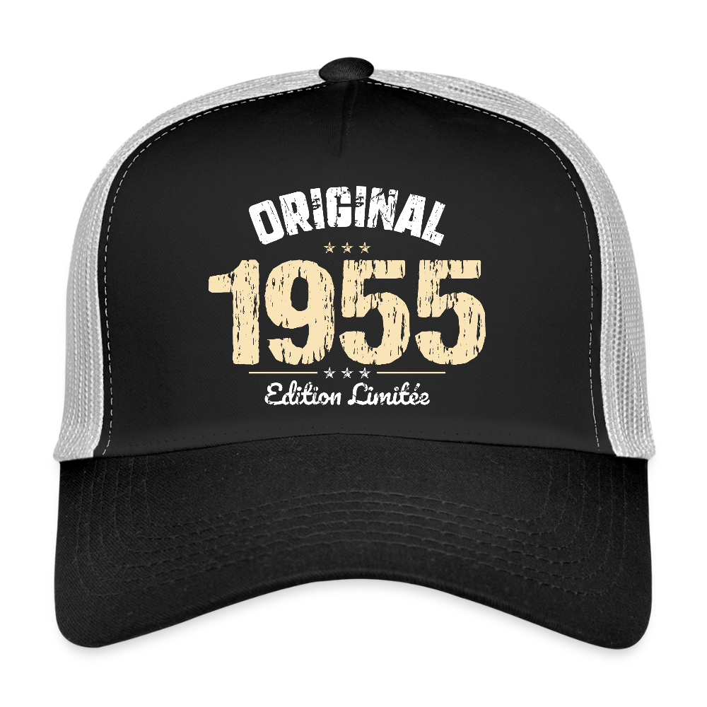 Casquette Trucker - Anniversaire 70 Ans - Original 1955 - noir/gris pierre