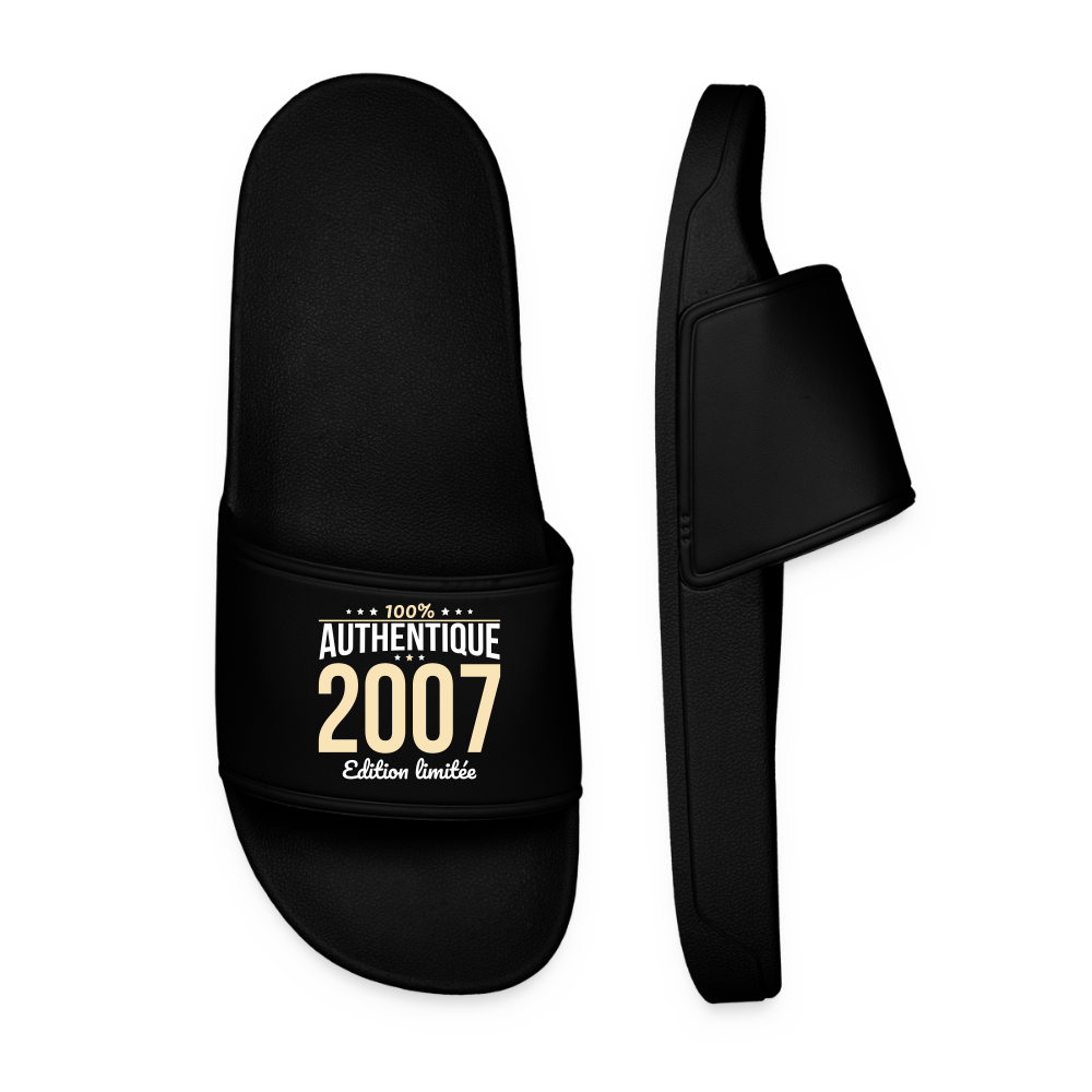 Claquettes Homme - Anniversaire 18 Ans - 100% Authentique 2007 - noir