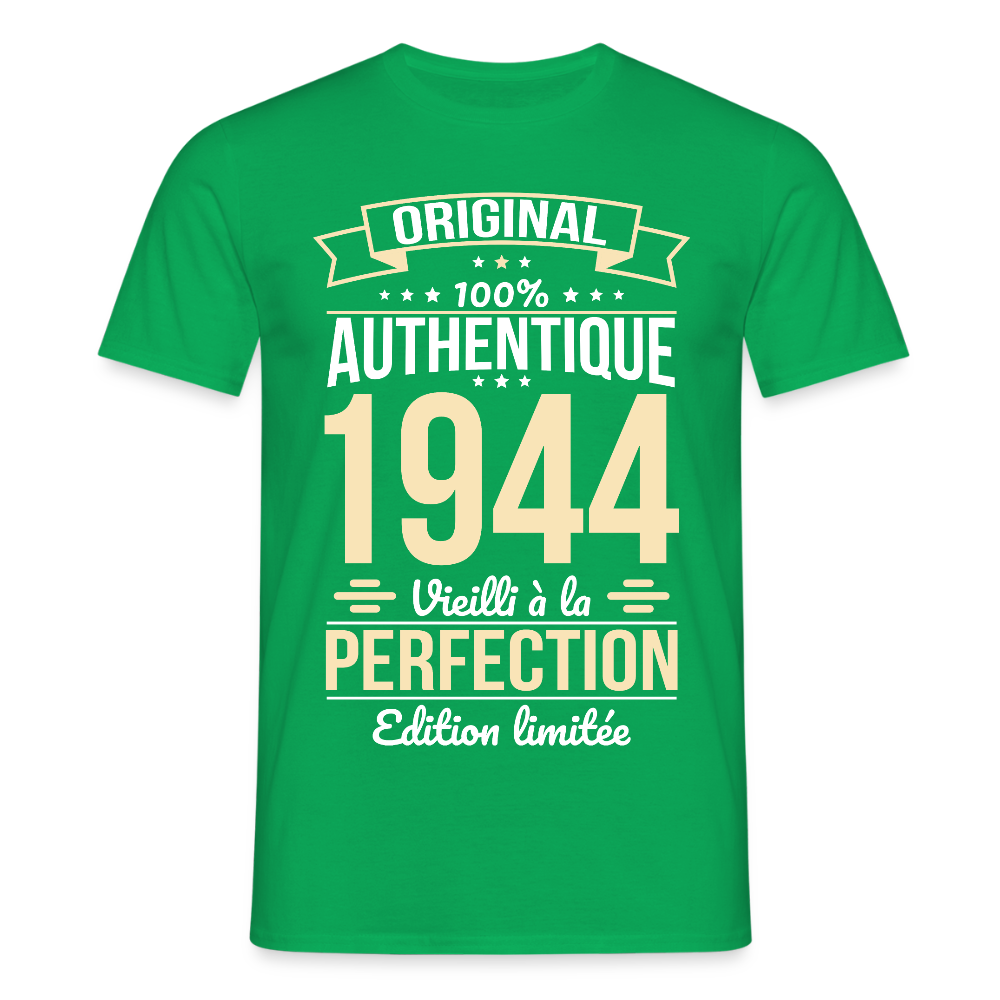 T-shirt Homme - Anniversaire 81 Ans - Original 1944 - vert