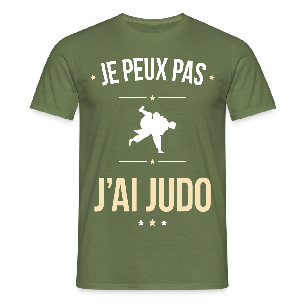 T-shirt Homme - Je peux pas j'ai Judo - vert militaire